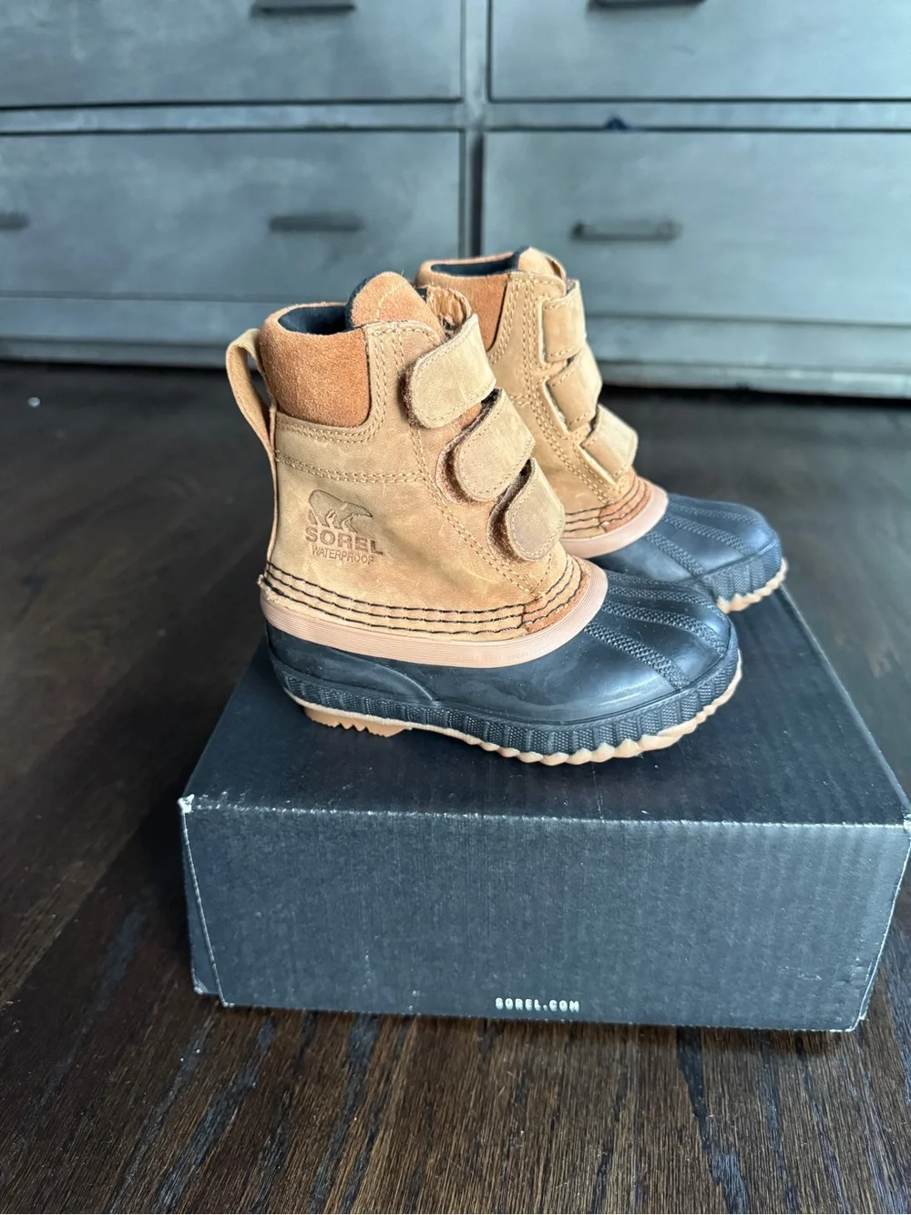 Sorel Kids Brown and Black Waterproof Winter Boots
